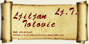 Ljiljan Tolović vizit kartica